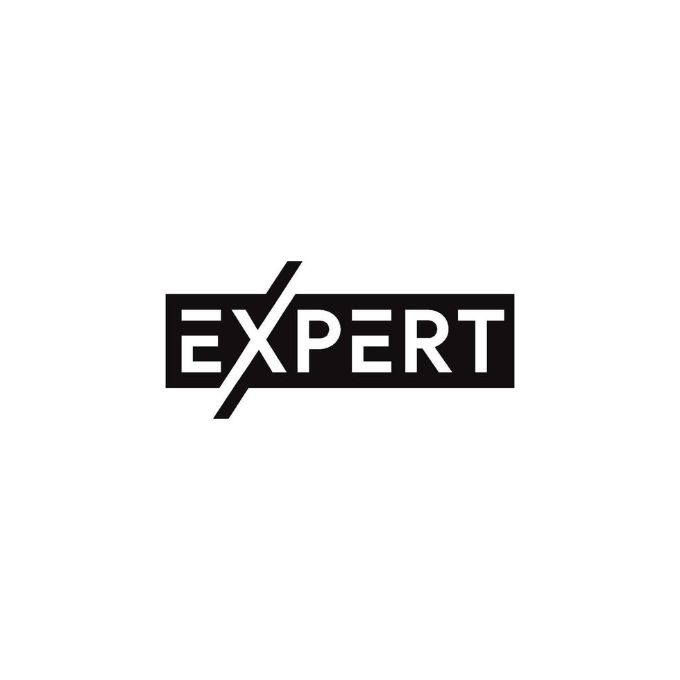 Vector expert typography logo template design vector