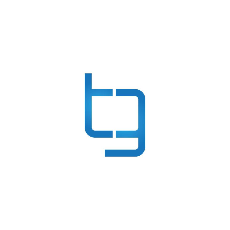 Vector modern monogram initial letter TG logo design template