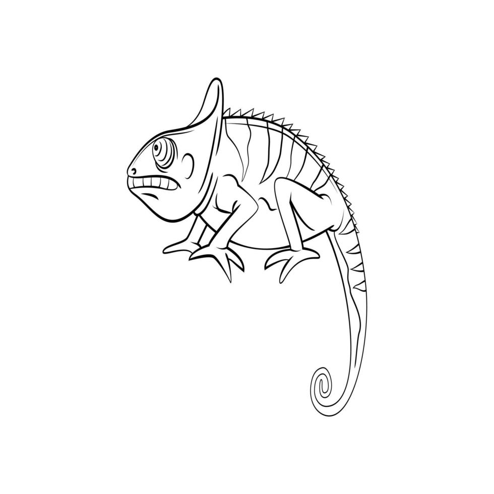 Chameleon Symbol Illustration Design vector