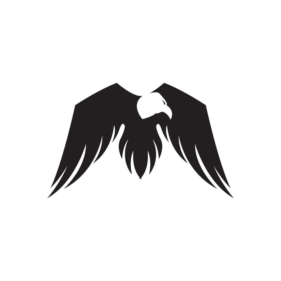 águila negro símbolo ilustración diseño vector