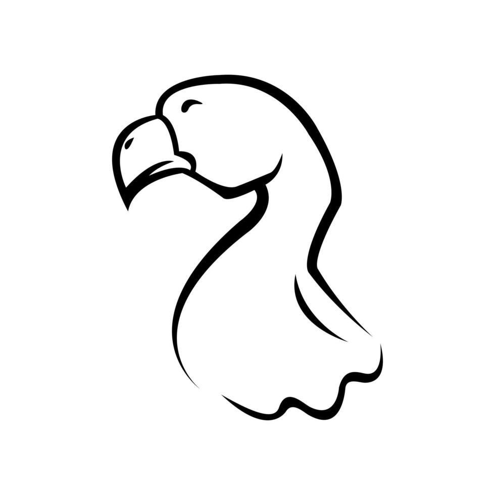 Flamingo Head Symbol Illustration Design vector