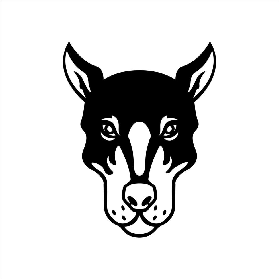 Doberman head symbol illustration design vector