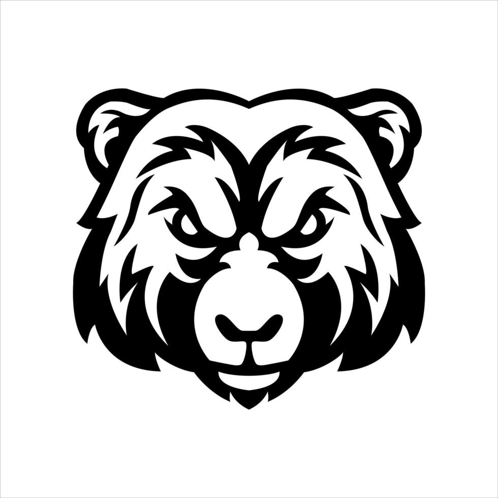 Bear head symbol illustration design vector