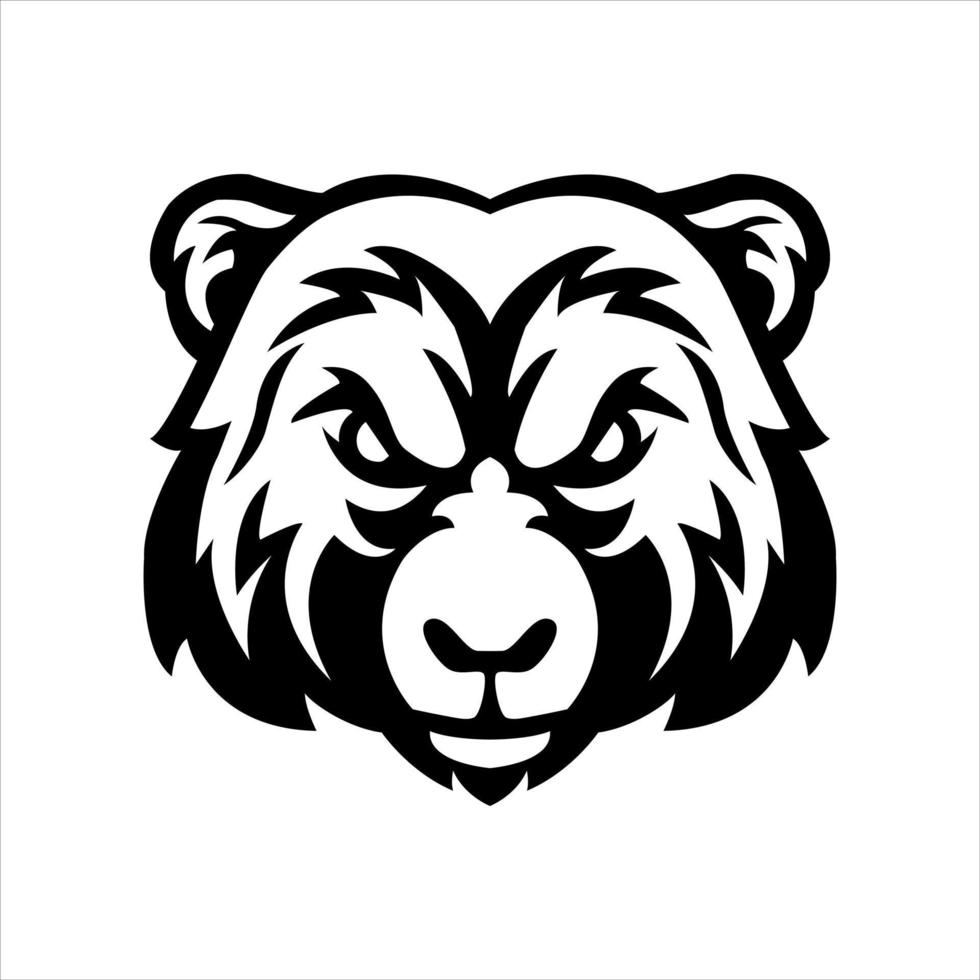 Bear head symbol illustration design vector