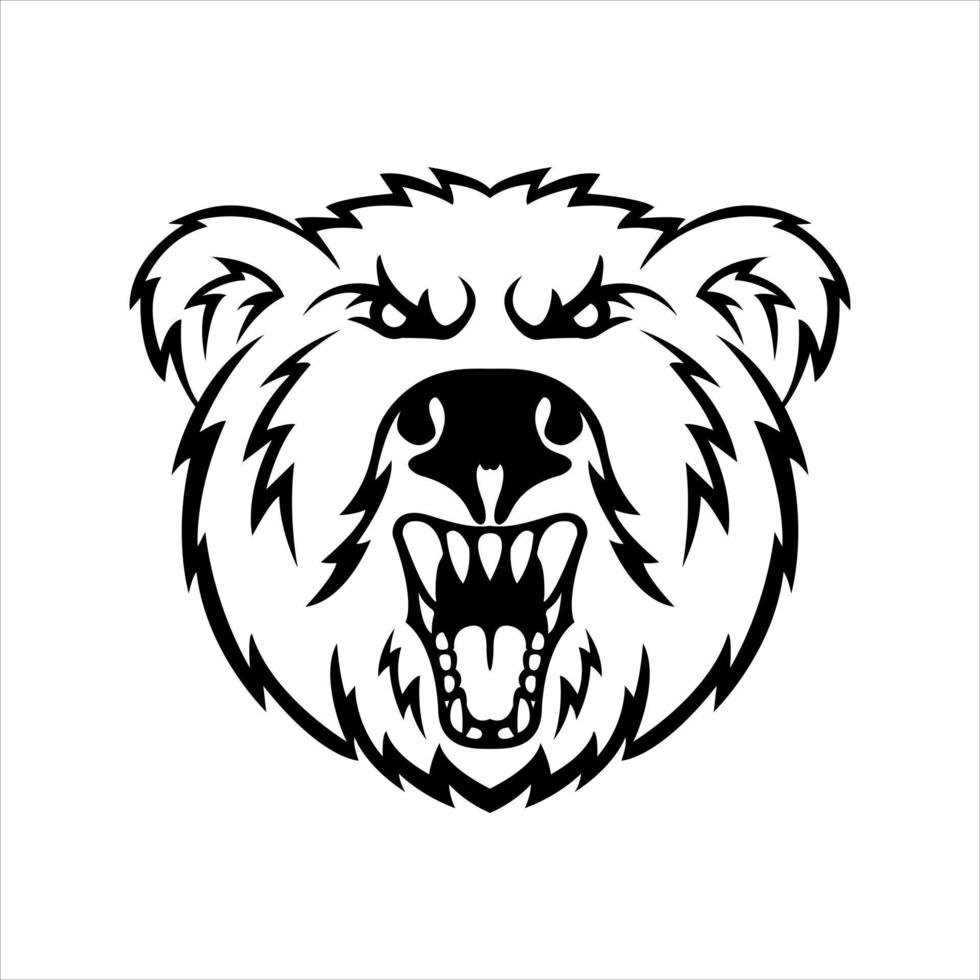 oso cabeza símbolo ilustración diseño vector