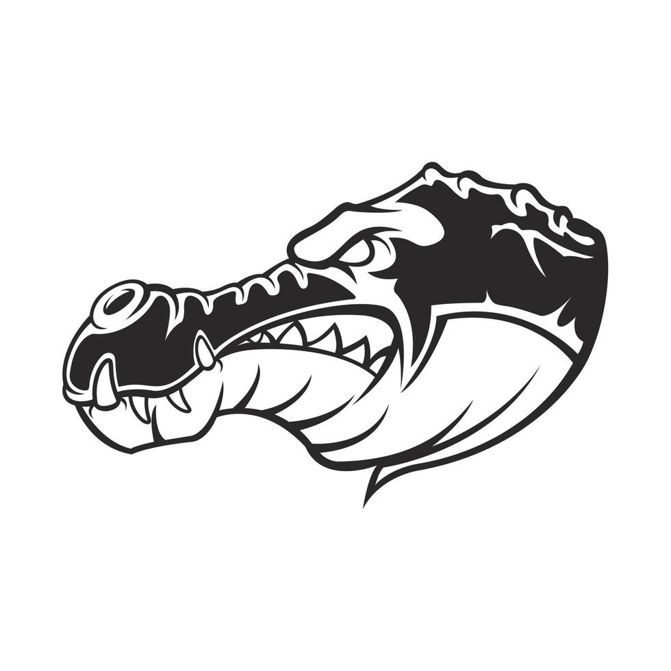 Crocodile head symbol illustration design vector