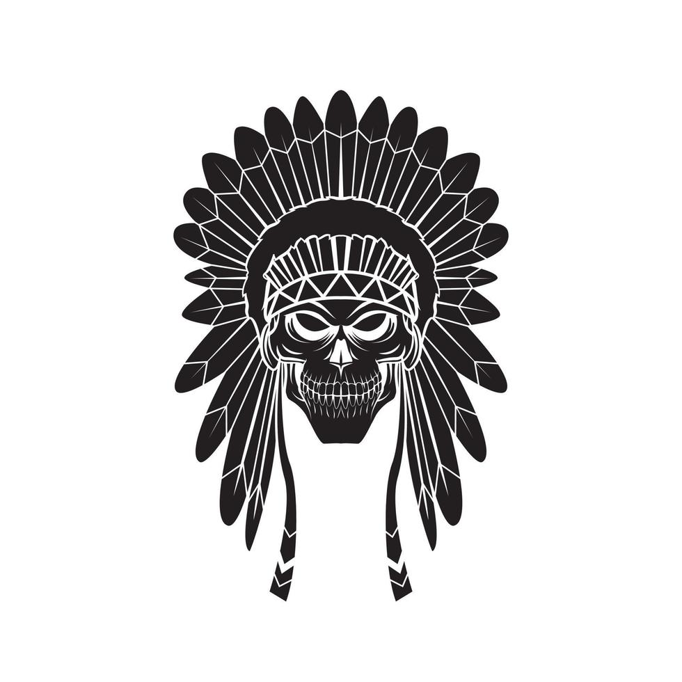 apache cabeza negro vector ilustración