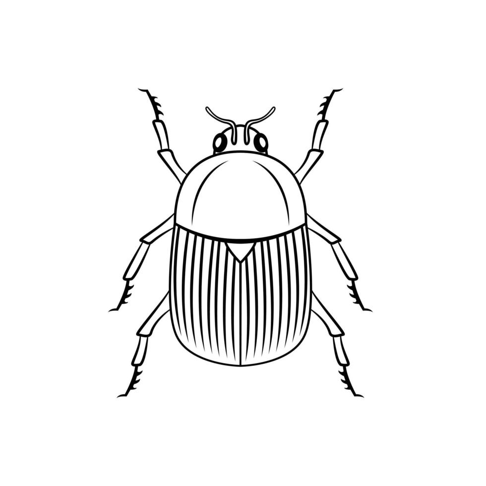 Beetle Symbol Illustration Design vector