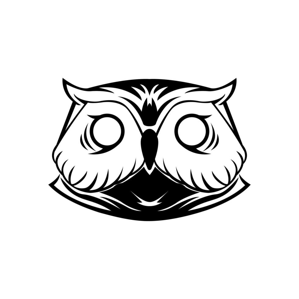 Owl Face Symbol Illustration Design vector