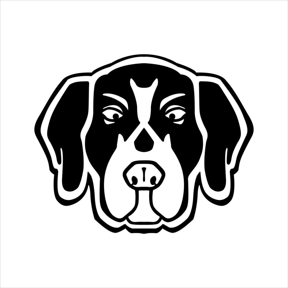 perro cabeza símbolo ilustración diseño vector