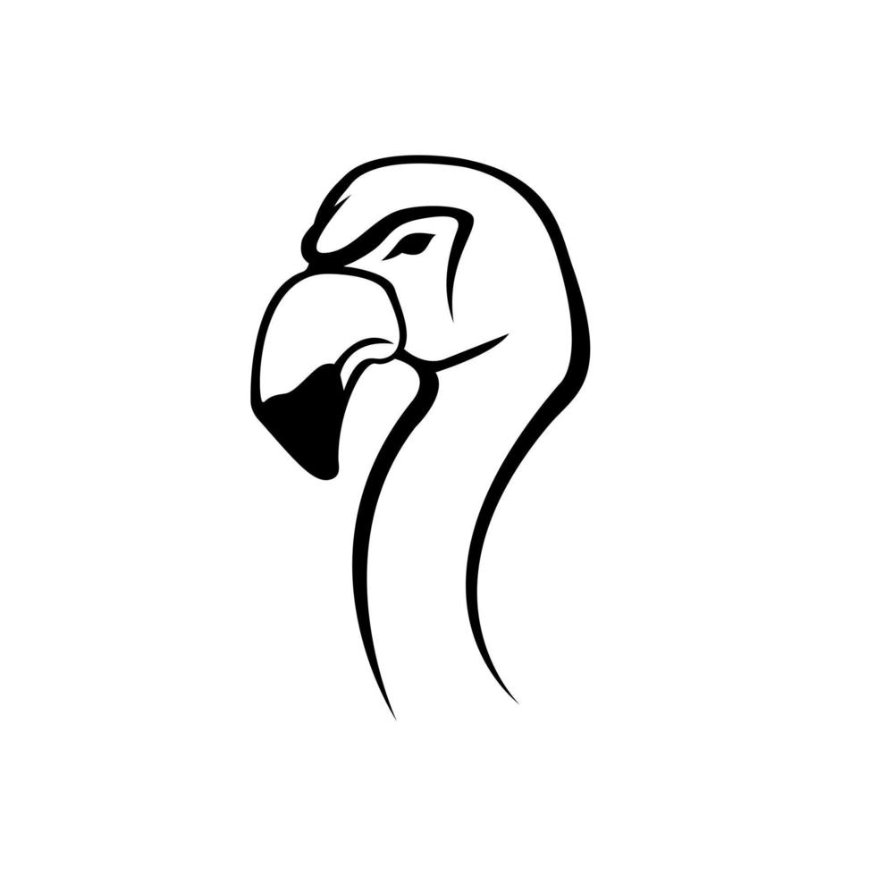 Flamingo Head Symbol Illustration Design vector