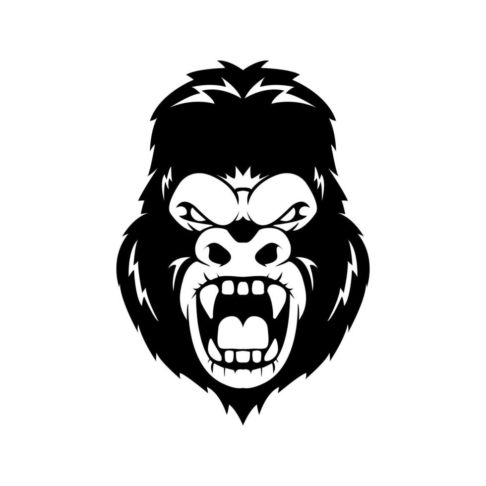 Gorilla head symbol illustration design vector