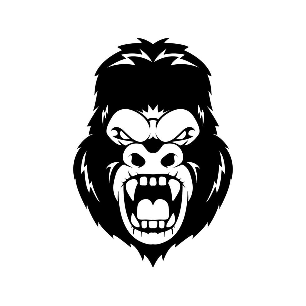 Gorilla head symbol illustration design vector