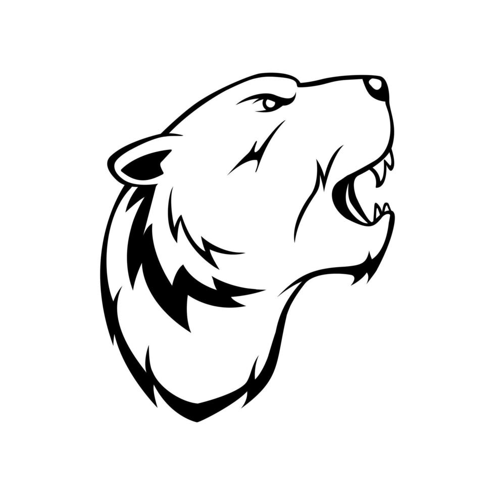 Bear head symbol illustration design vector