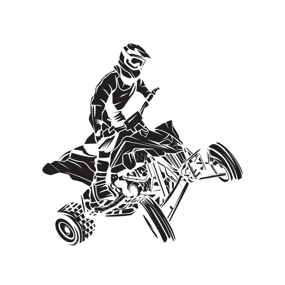 ATV Moto Rider vector