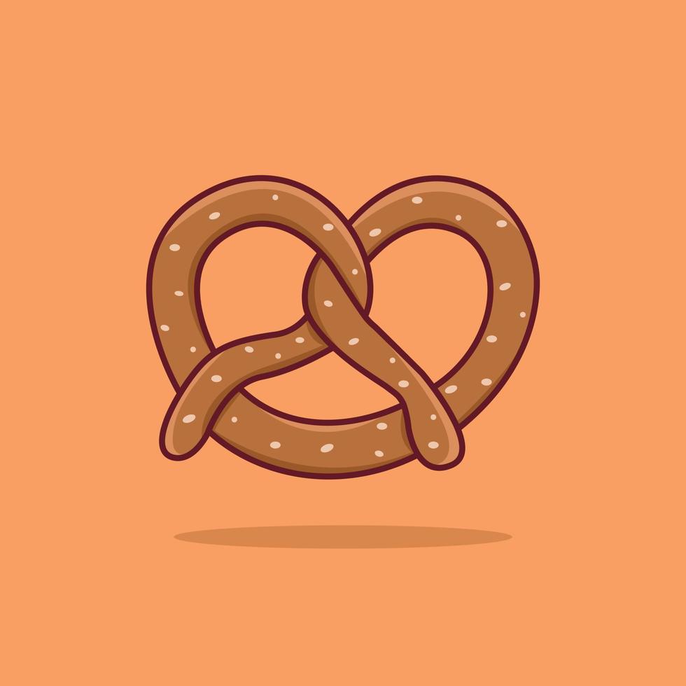 Free vector icon pretzel cartoon illustration
