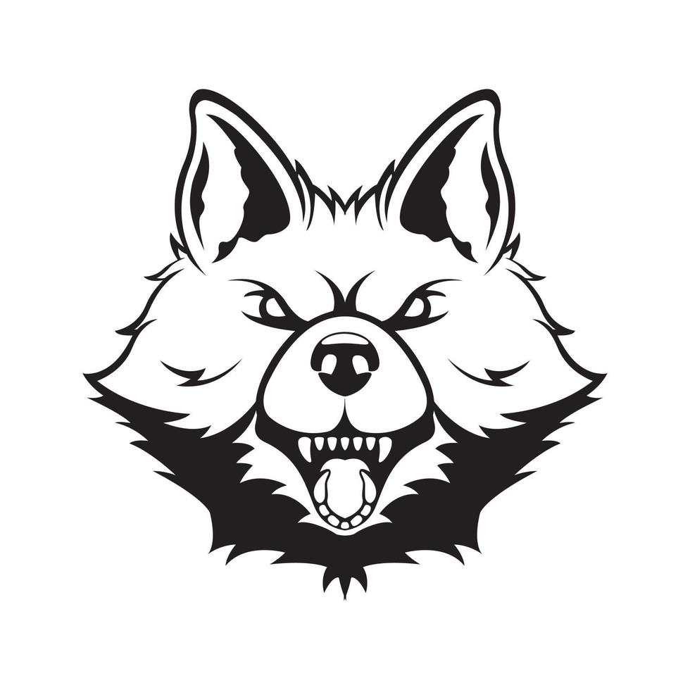 lobo cabeza símbolo ilustración diseño vector