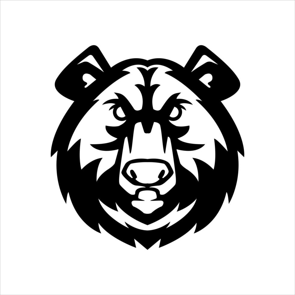 Strength bear head symbol illustration design vector