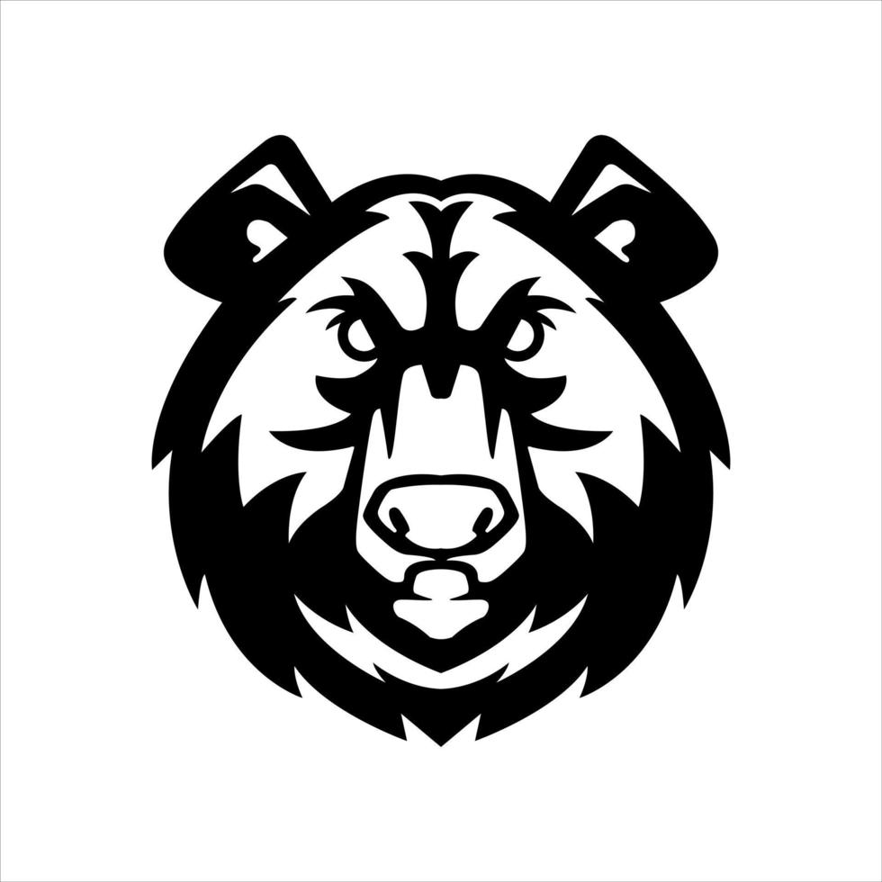 Strength bear head symbol illustration design vector