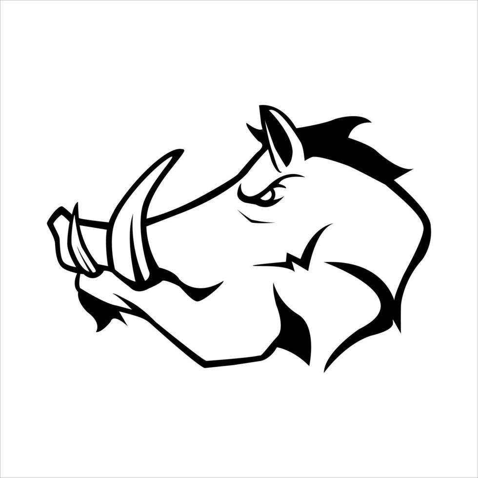 Wild Boar head symbol illustration design vector