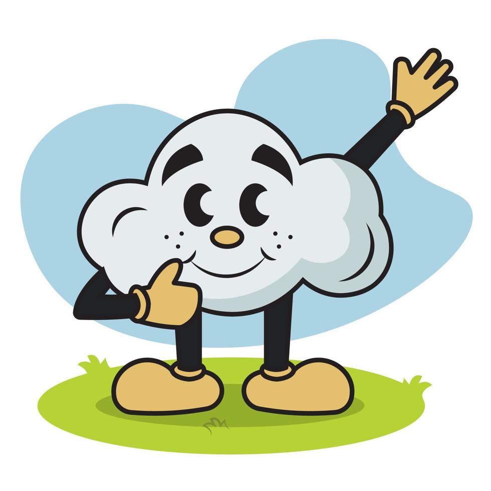 Isolated colored happy weather traditional cartoon character Vector illustration