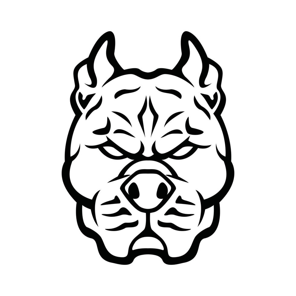 Strong Dog head symbol illustration design vector