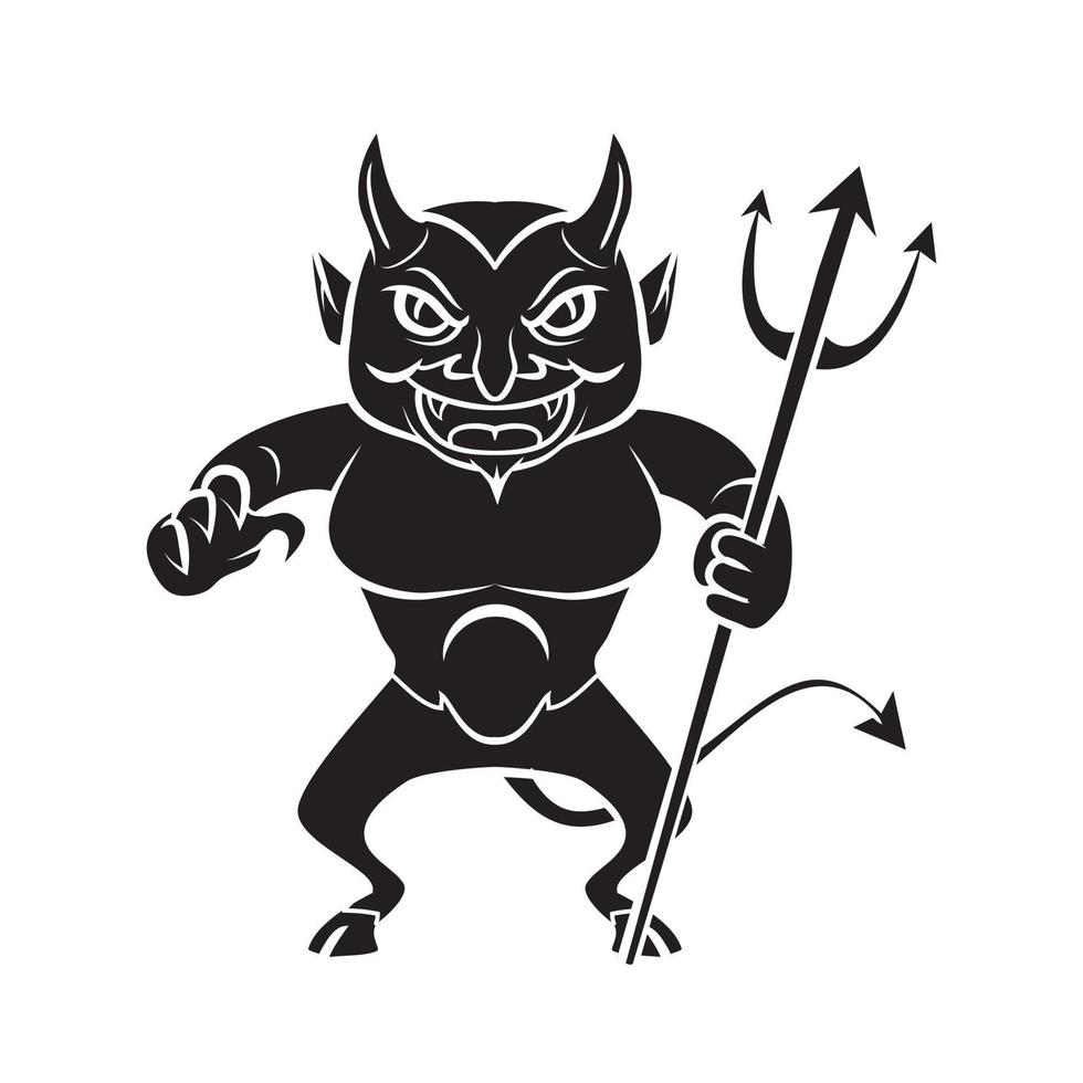 Devil Black Vector Illustration