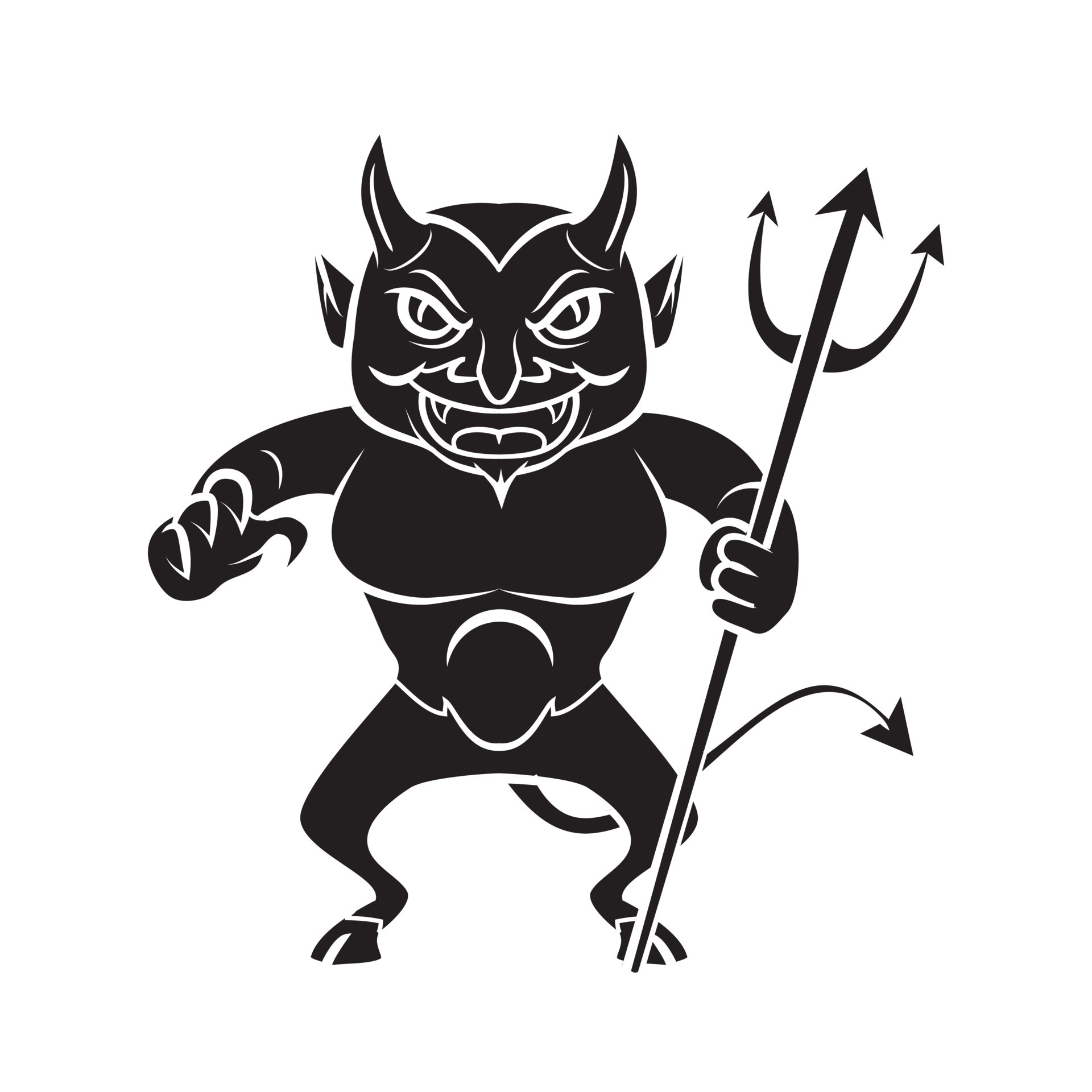 Devil Clipart Black And White