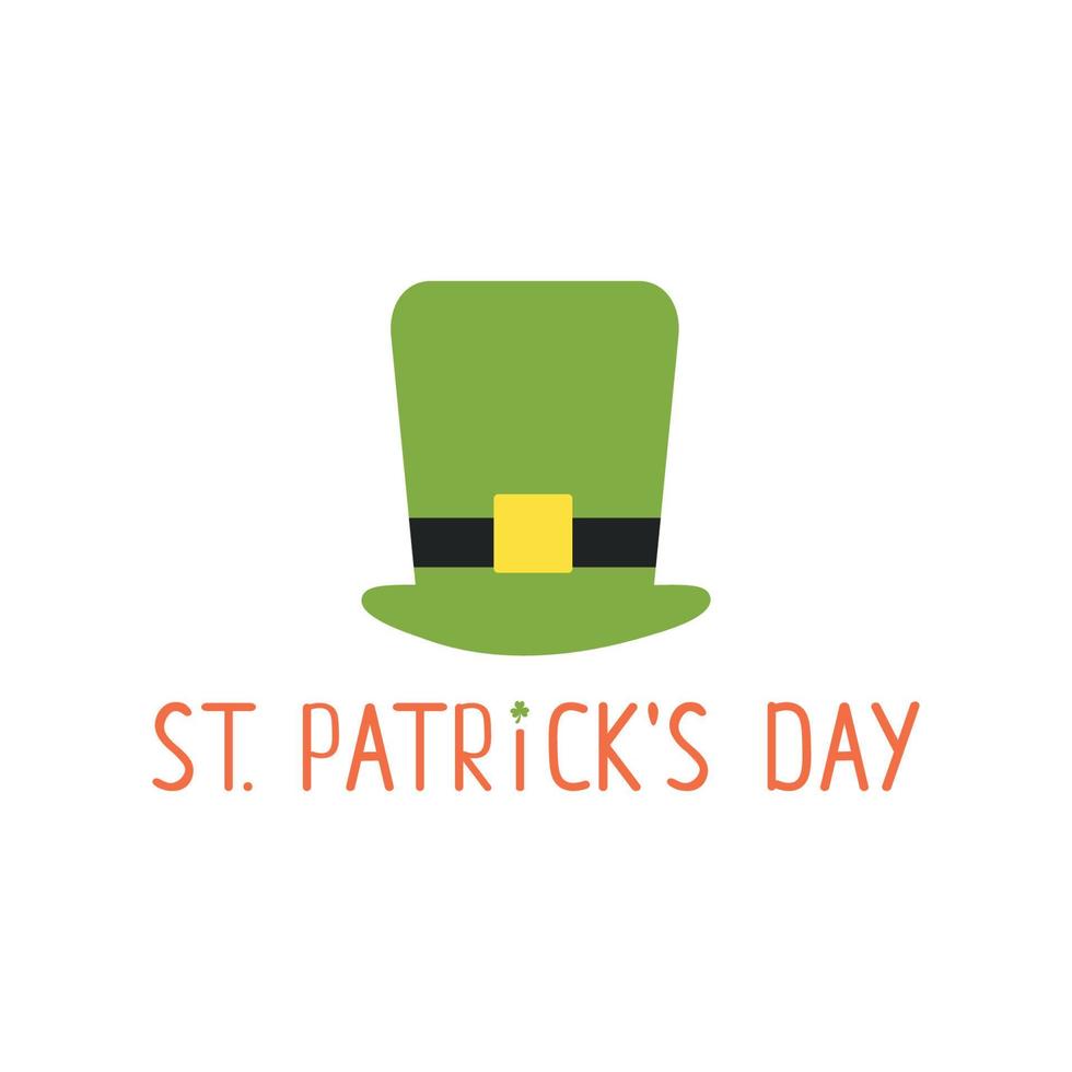 Simple greeting banner for st patricks day with green leprechaun hat vector