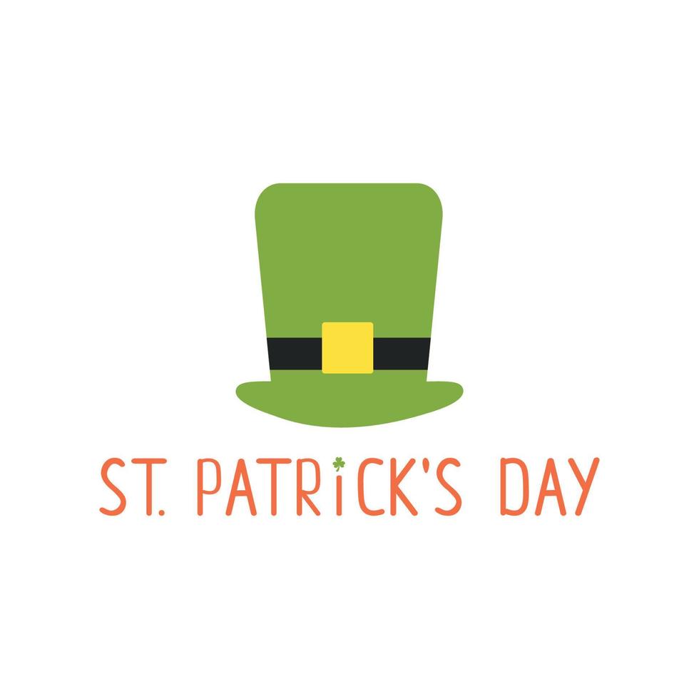 Simple greeting banner for st patricks day with green leprechaun hat vector