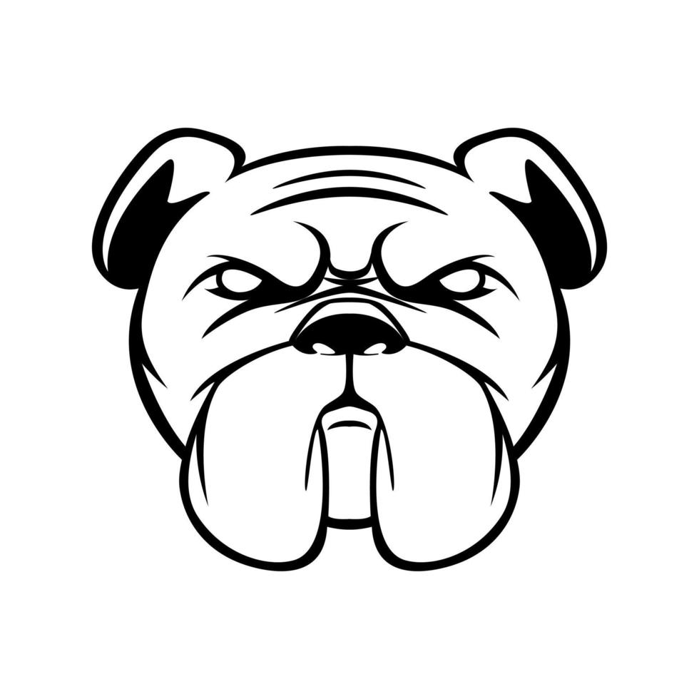Bulldog Head Symbol Illustration Design vector