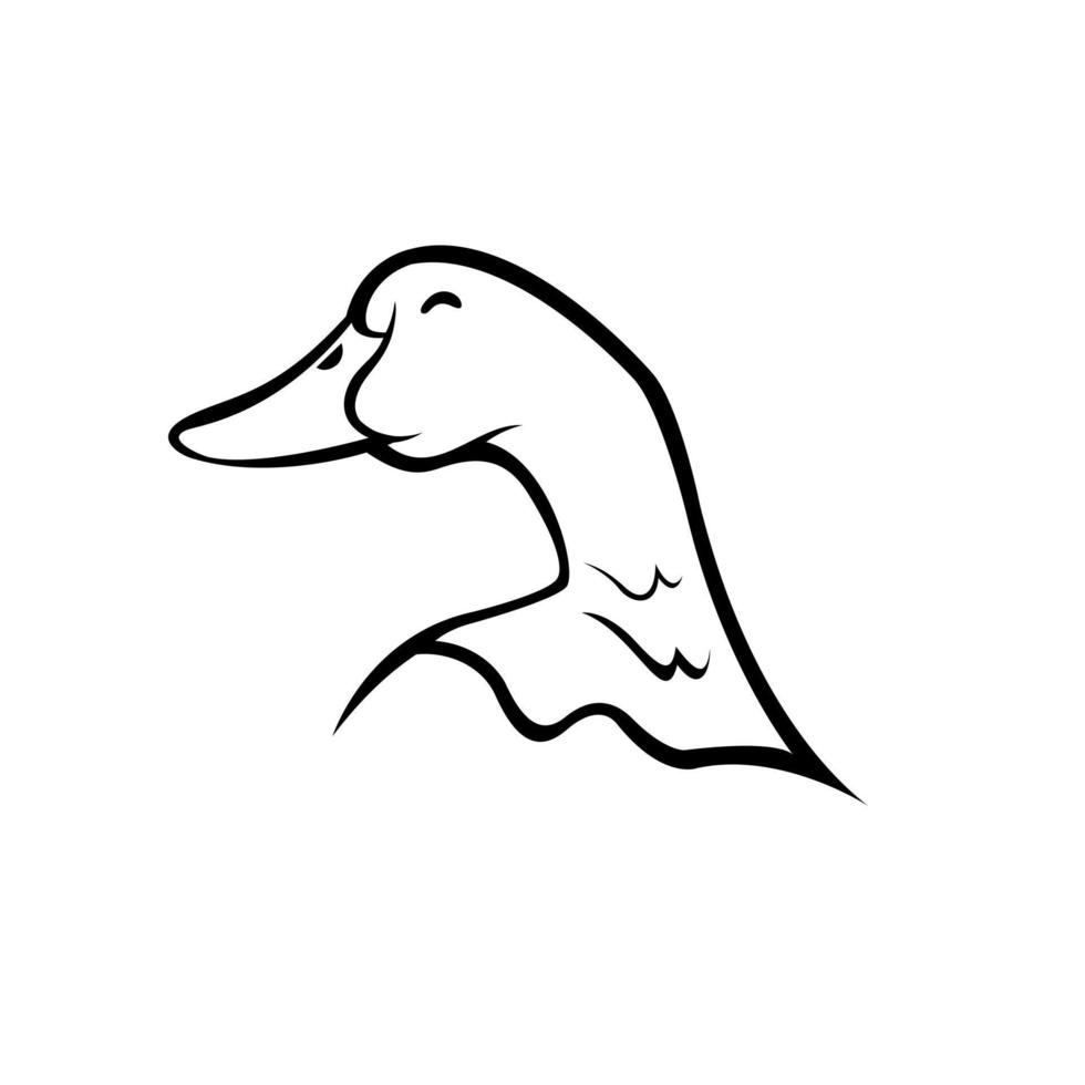 Duck Head Symbol Illustration Design vector