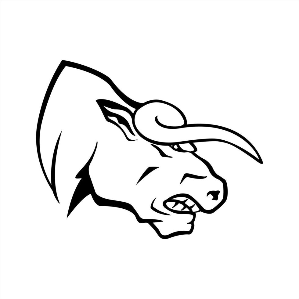Bull head symbol illustration design vector