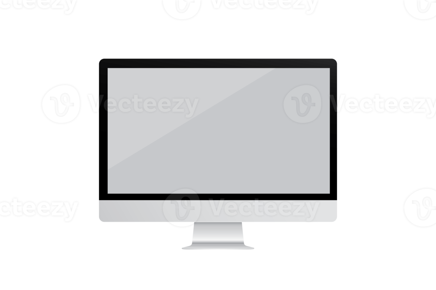 Modern computer with display screen. png