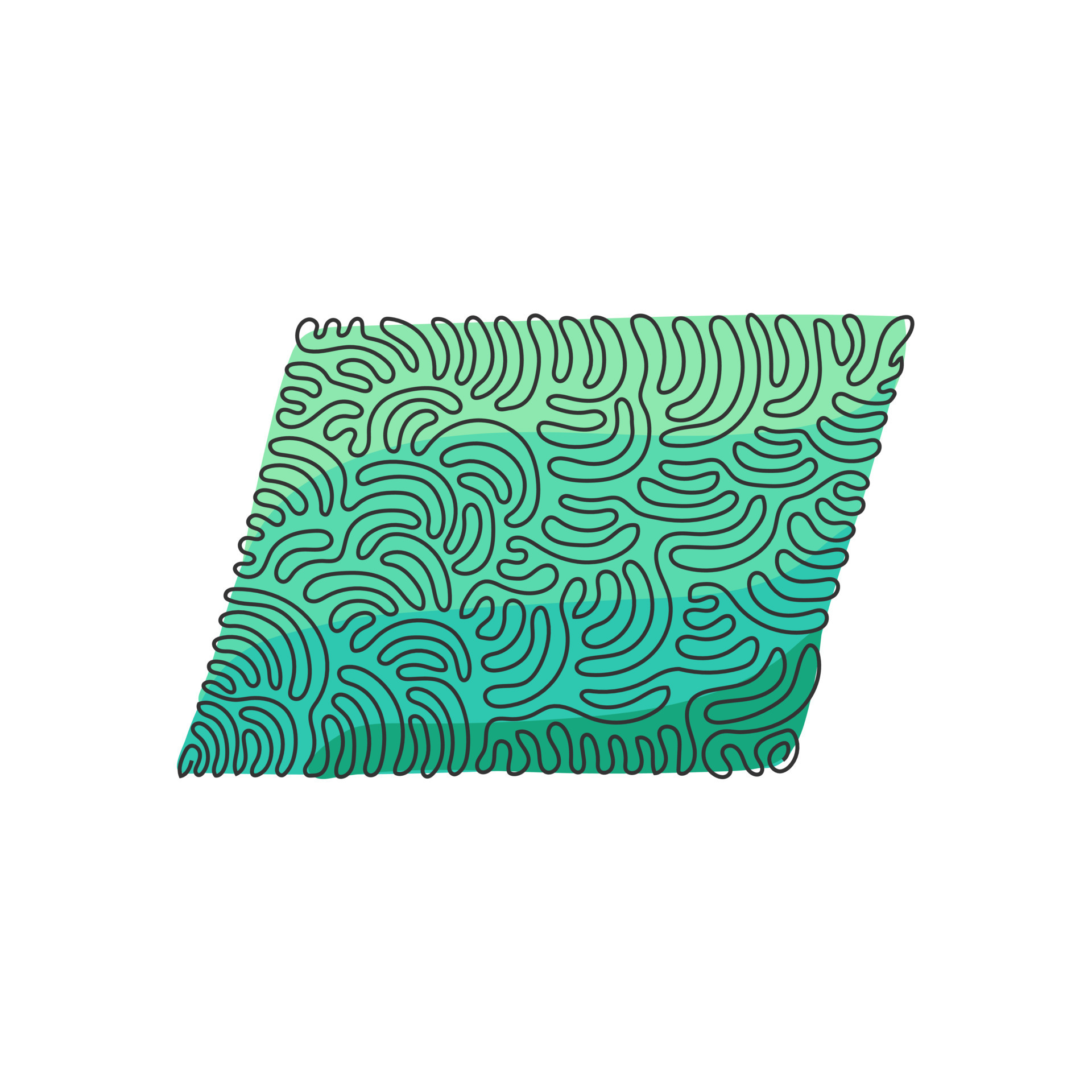 Dibujo de una sola l nea de formas geom tricas icono de paralelogramo