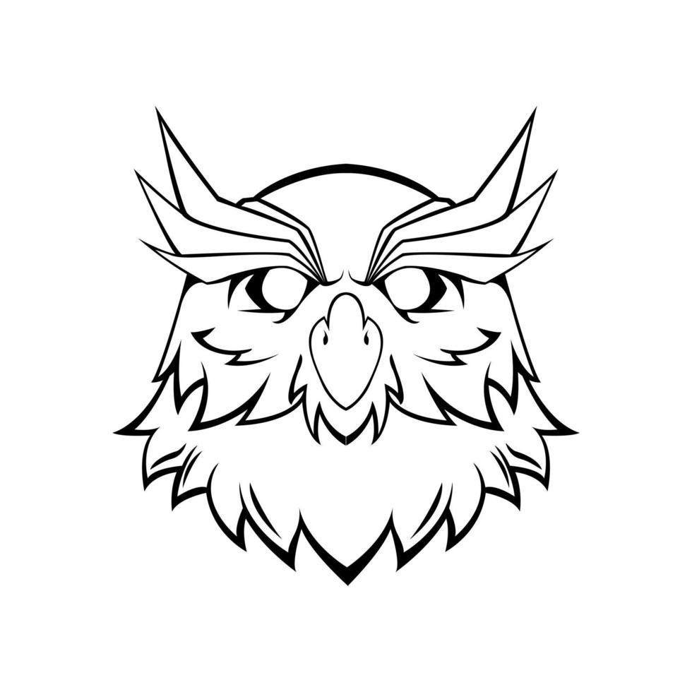 Owl Face Symbol Illustration Design vector