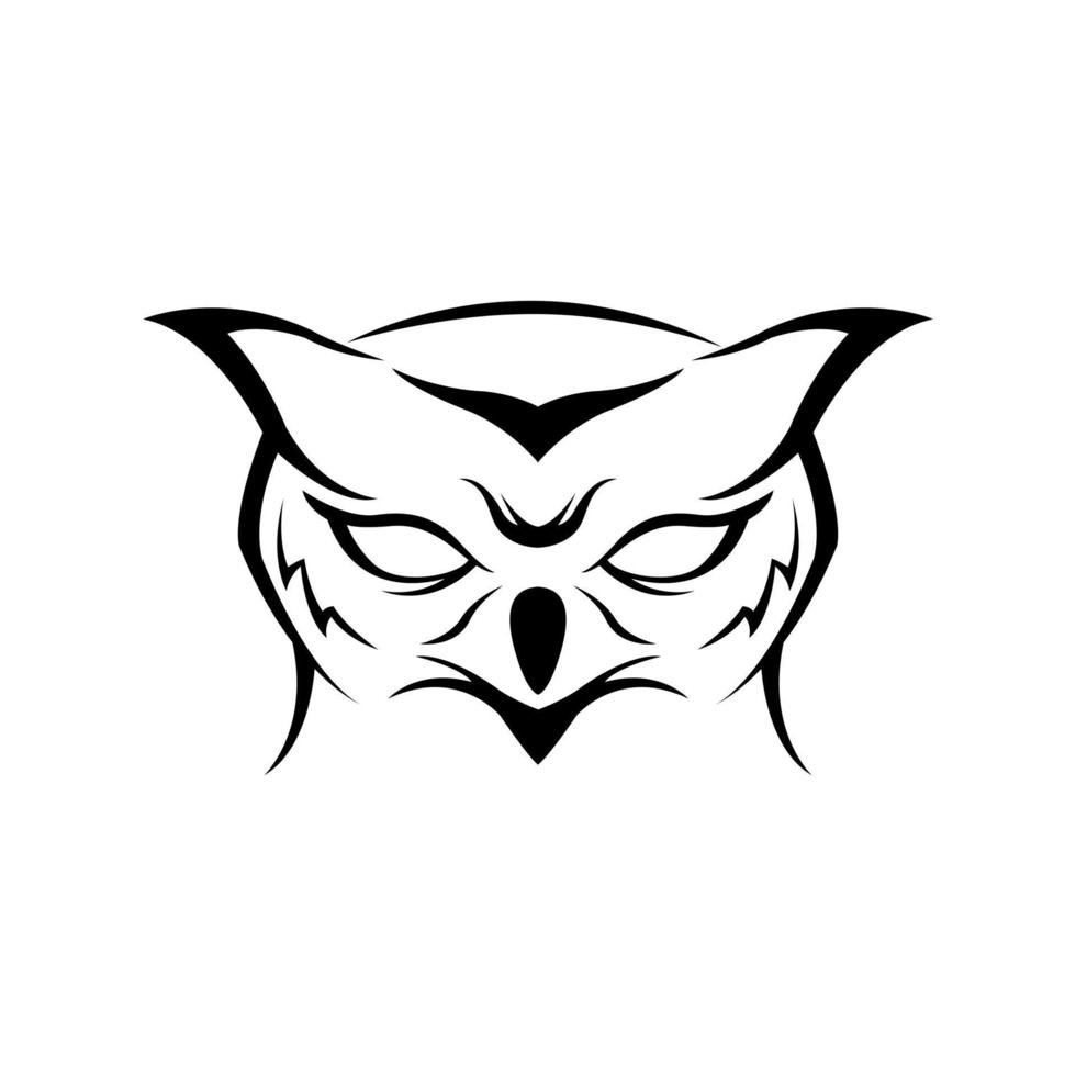 búho cara símbolo ilustración diseño vector