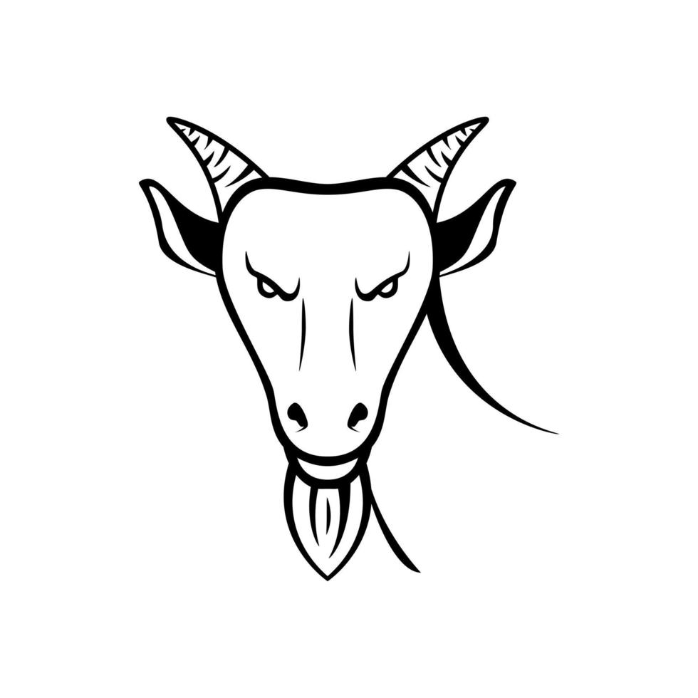 Goat Head Symbol Illustration Design vector