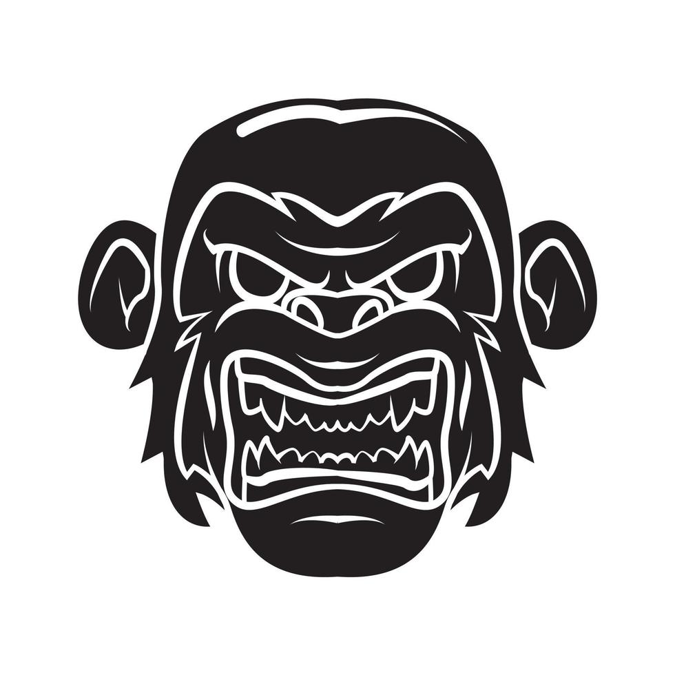 Gorilla Angry Face vector