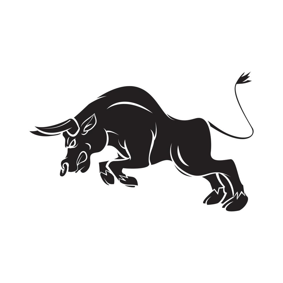 Bull Black Vector Illustration