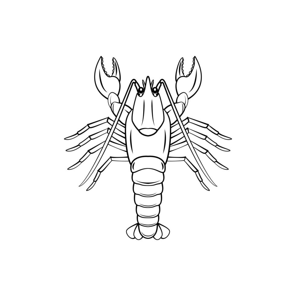 Lobster Animal Symbol Illustration Design vector