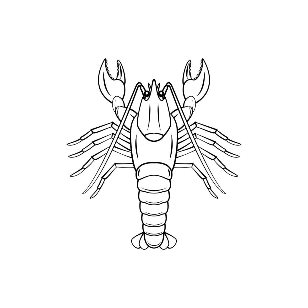 Lobster Animal Symbol Illustration Design vector