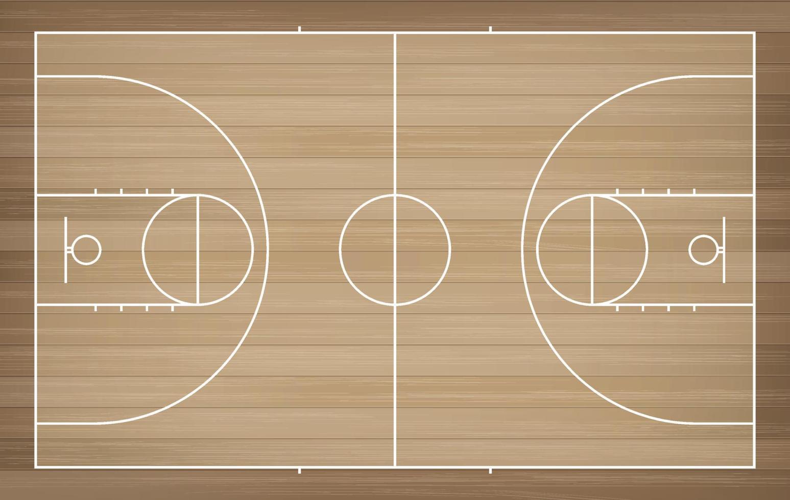 Basketball field for background. Top view of basketball court with line pattern area. Vector. vector
