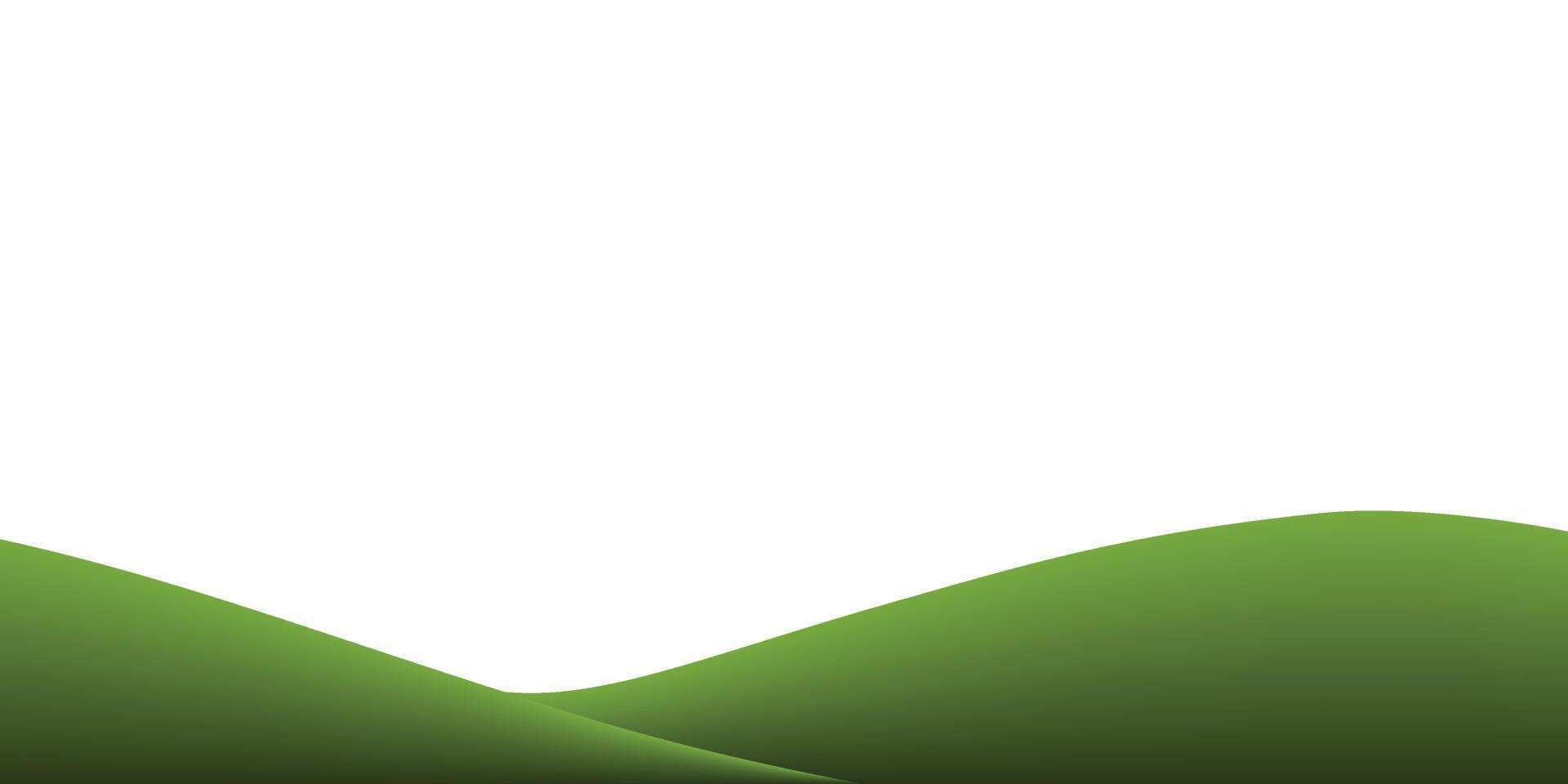 Green grass hill background isolated on white. Outdoor abstract background for natural template design. Vector. vector