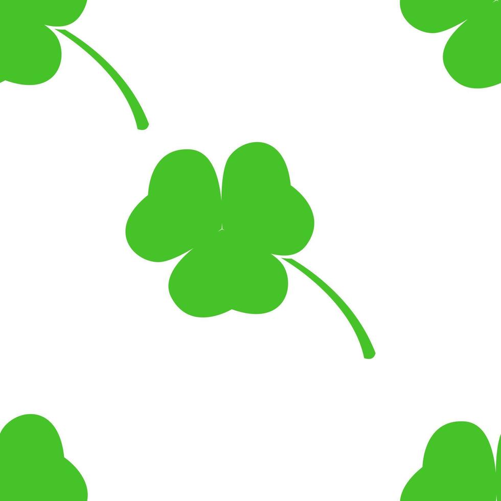 Seamless pattern Clover leaf image for St Patrick's day celebration vector