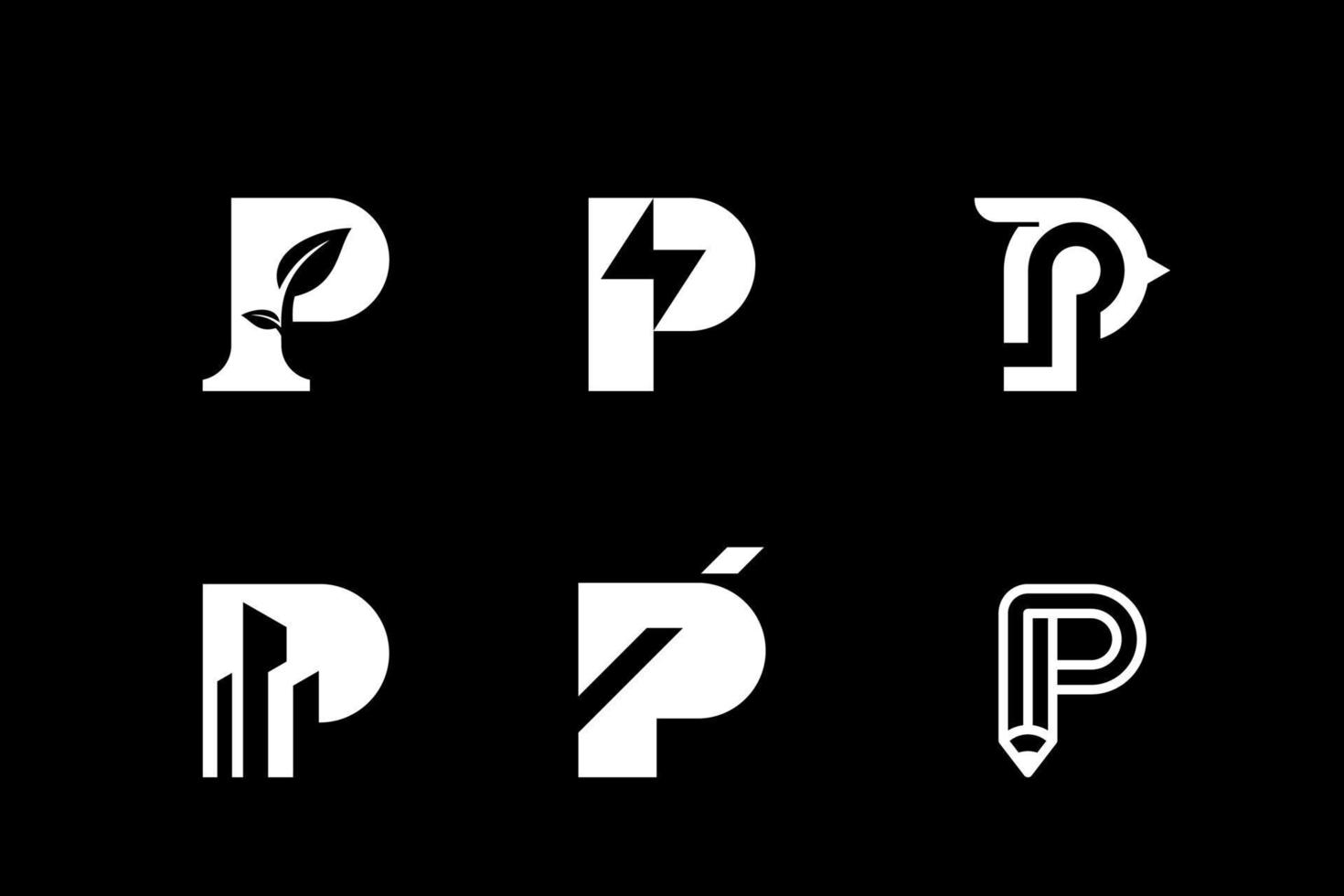 letra pags inicial logo icono diseño modelo. elegante, moderno, lujo, abstracto, sencillo,tecnologia vector