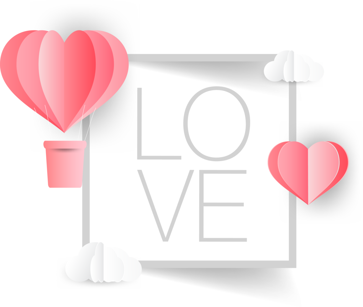 Love valentines crop-out design png