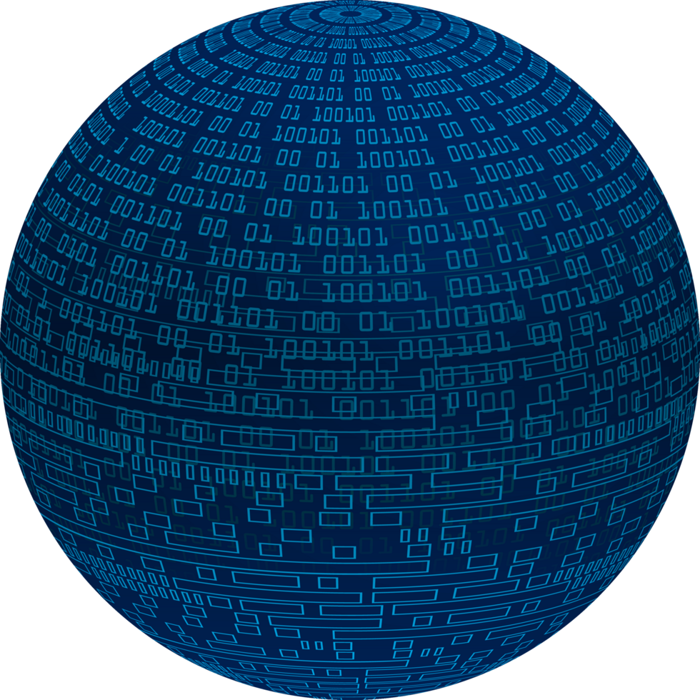 Modern Technology World Map Globe Crop-out png