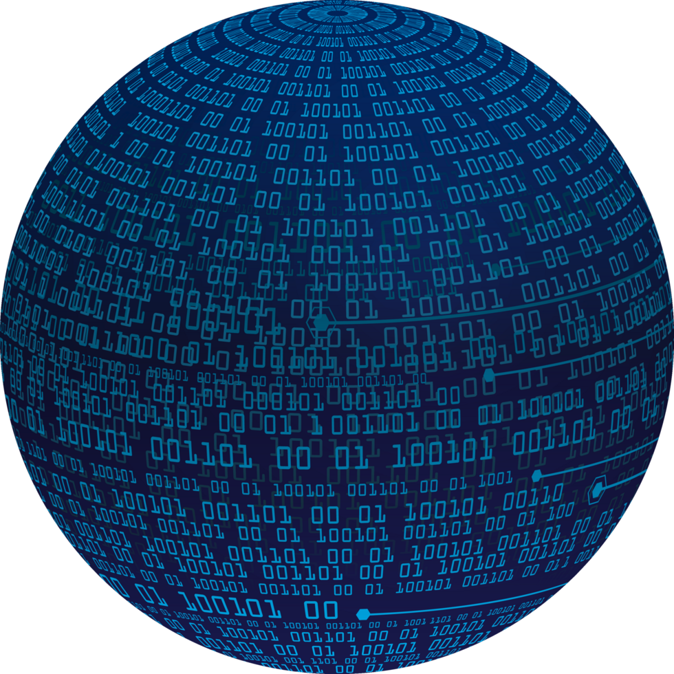 Modern Technology World Map Globe Crop-out png