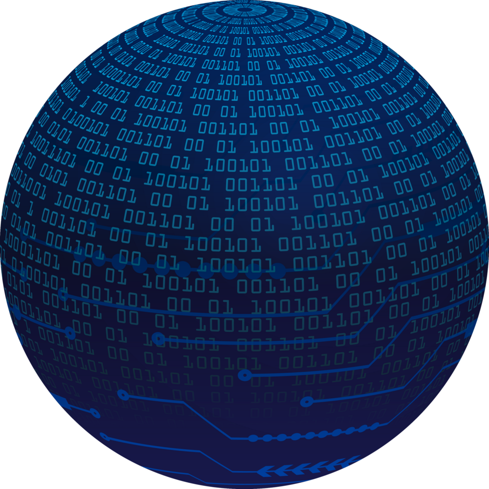 Modern Technology World Map Globe Crop-out png